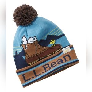 ⚡RARE⚡ LL BEAN PEANUTS Katahdin Pom Snoopy Beanie *NEW W/TAGS* ❄️